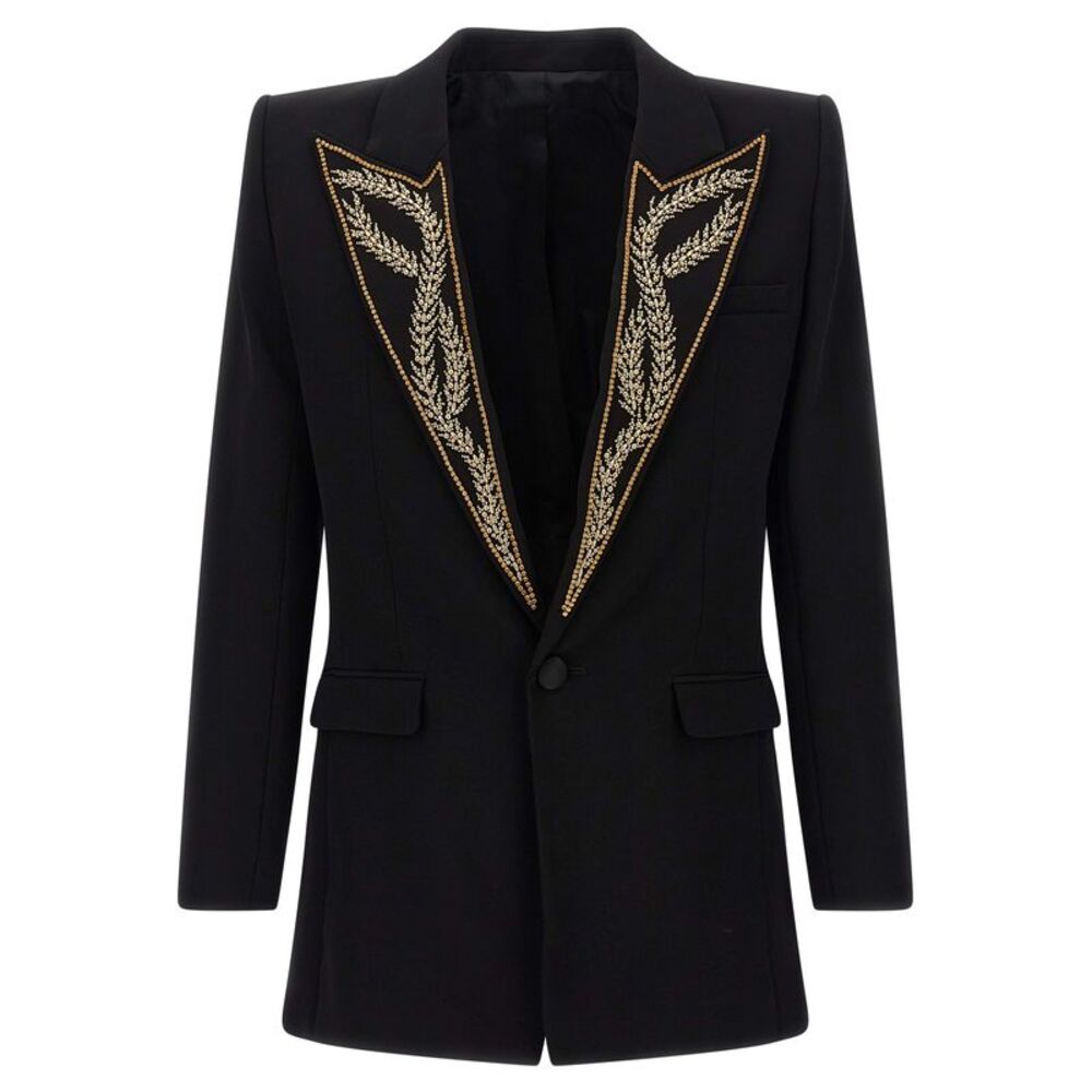 Balmain Black Viscose Men's Blazer